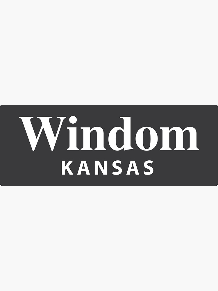 "Windom, Kansas" Sticker by EveryCityxD2 Redbubble
