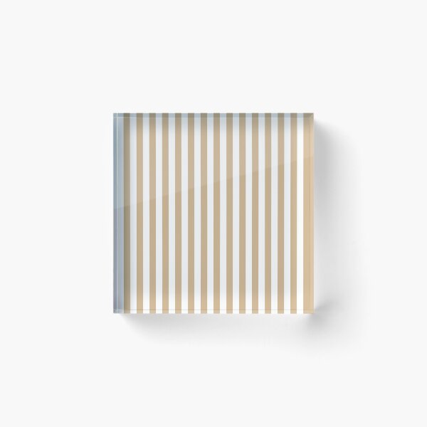 Item preview, Tan Brown and White Vertical Stripes designed and sold by ColorPatterns.