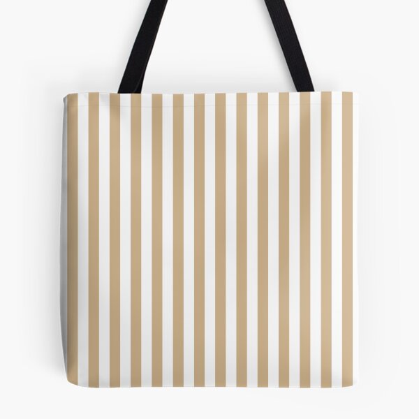 Item preview, Tan Brown and White Vertical Stripes designed and sold by ColorPatterns.