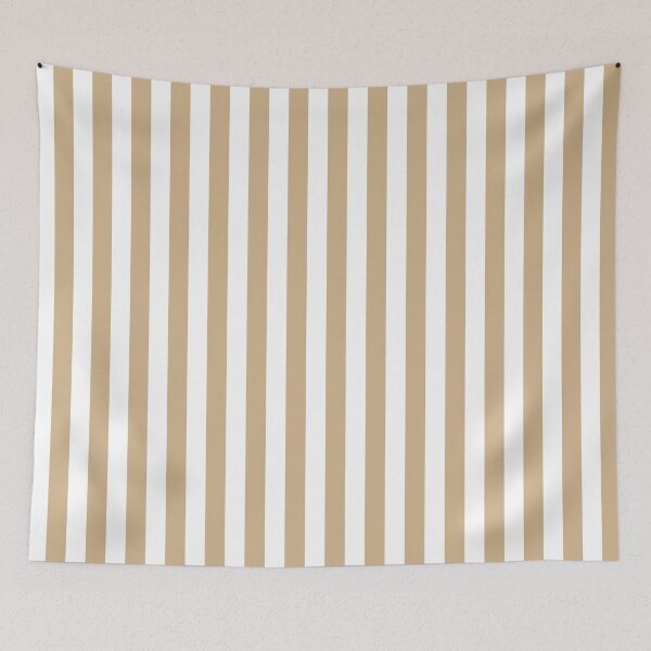 Item preview, Tan Brown and White Vertical Stripes designed and sold by ColorPatterns.