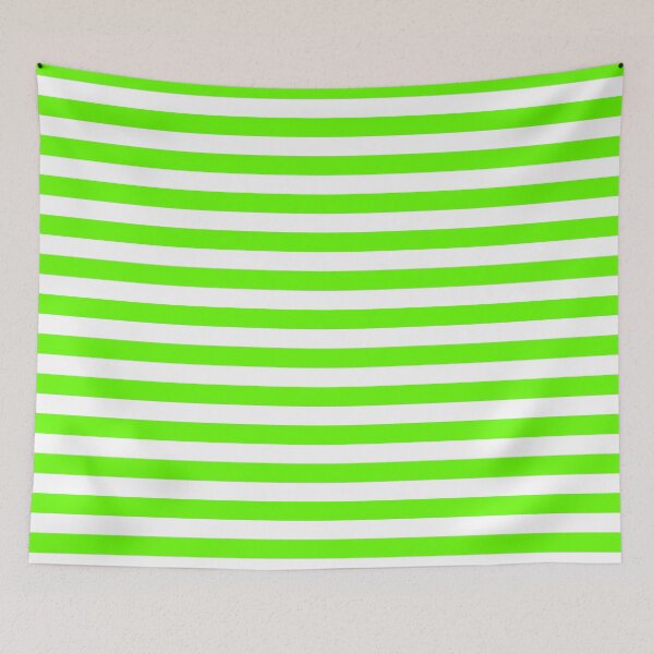 Item preview, Bright Green and White Horizontal Stripes designed and sold by ColorPatterns.
