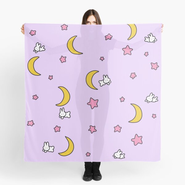S Moon Bunny Print Scarf