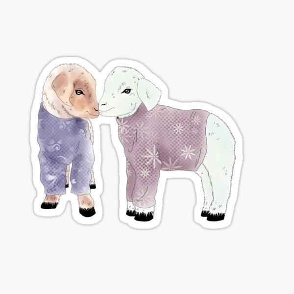 Item preview, two baby goats in two baby sweaters designed and sold by Gigglingshay.