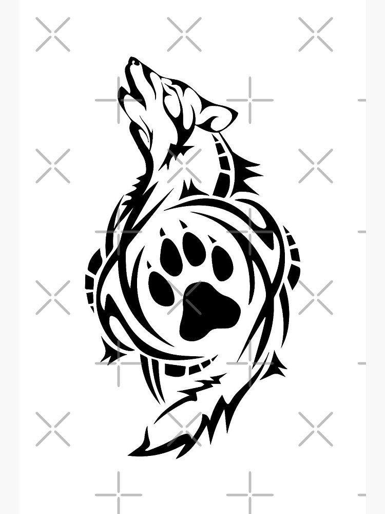 Wolf tribal head tattoo crest coat of arms emblem Vector Image
