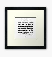 Ende des großen Gatsby - Fitzgerald-Zitats Gerahmtes Wandbild