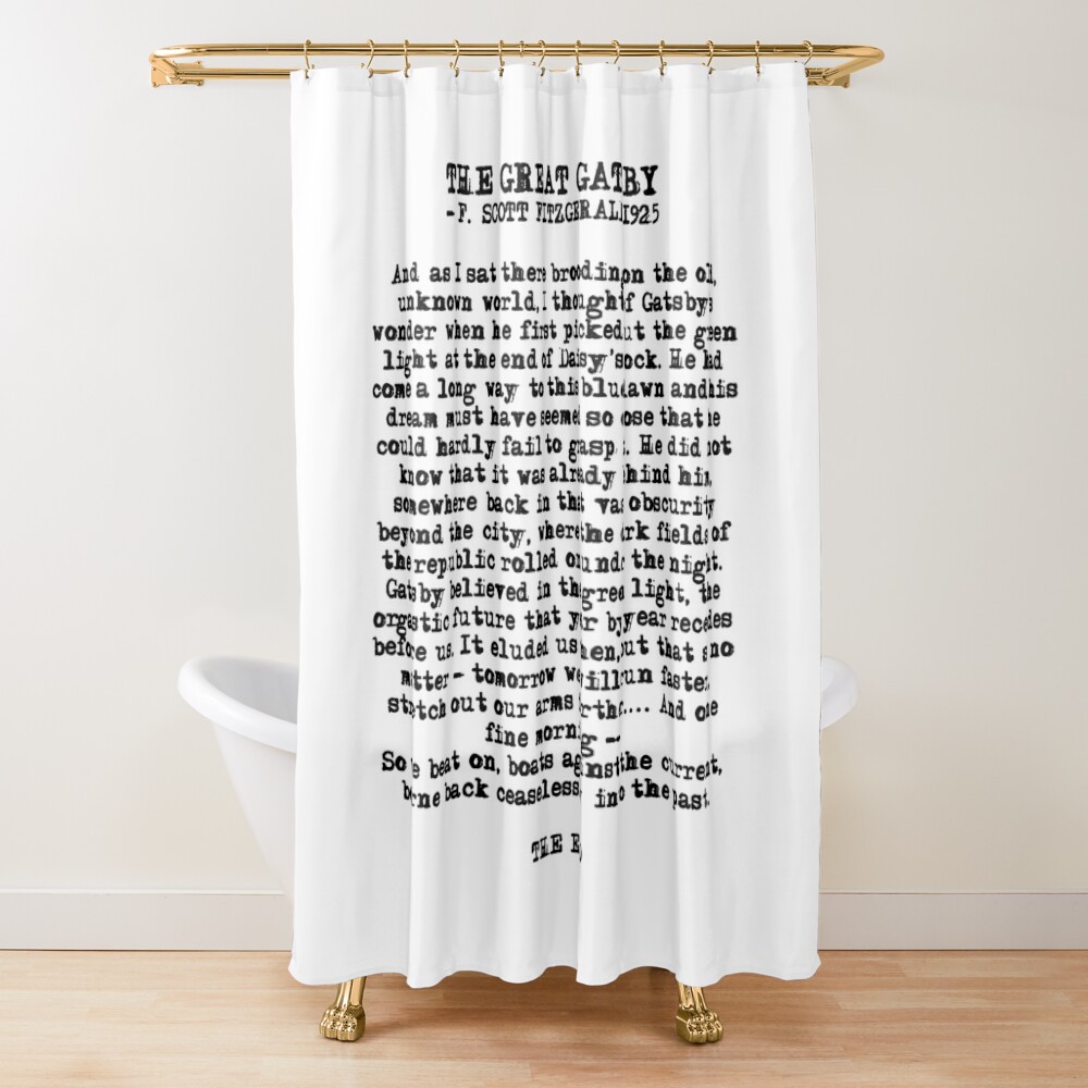 Ende Des Grossen Gatsby Fitzgerald Zitats Wandbehang Von Quotemedesign Redbubble