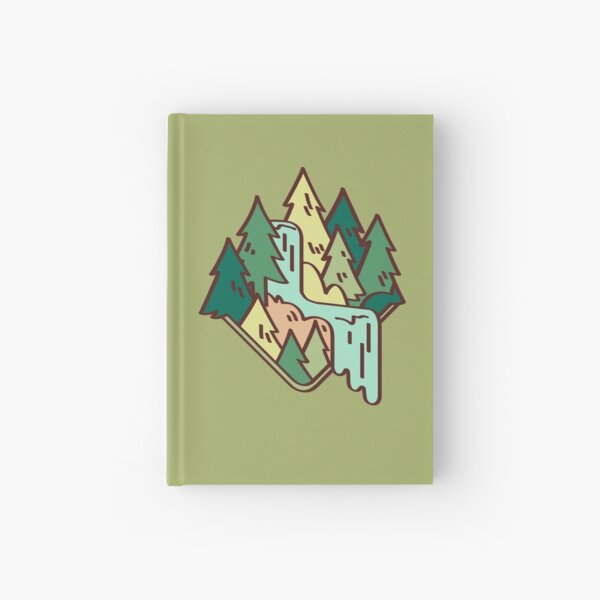 foresty waterfall Hardcover Journal