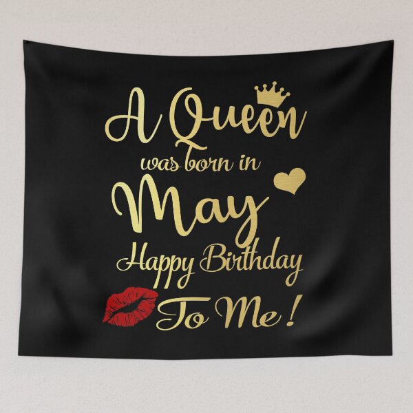 Item preview, A Queen Was Born In May Happy Birthday To Me designed and sold by TheTaurus.