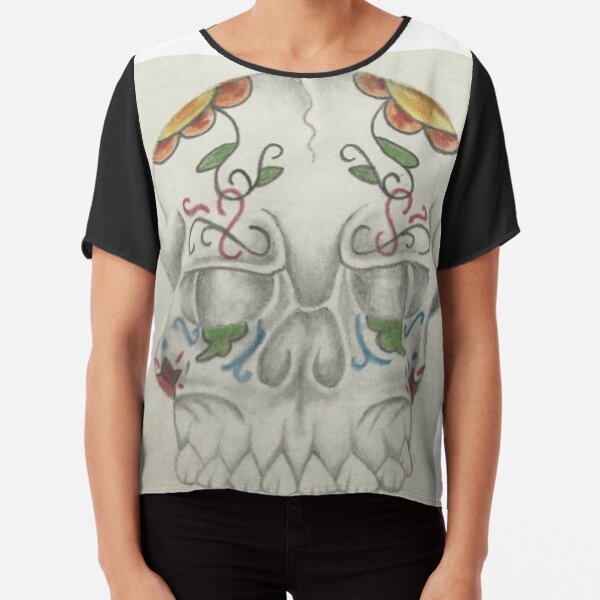 Star Jawline Chiffon Top
