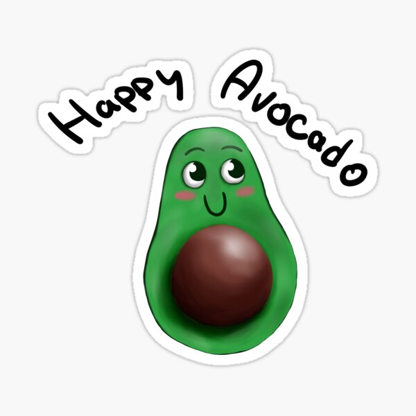 Happy Avocado Sticker