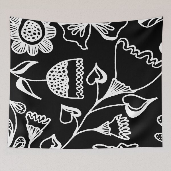 Item preview, Folk Art black and white designed and sold by RanitasArt.
