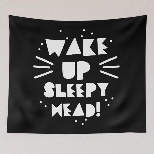 Item preview, WAKE UP! SLEEPY HEAD! awesome throw pillow designed and sold by jazzydevil.
