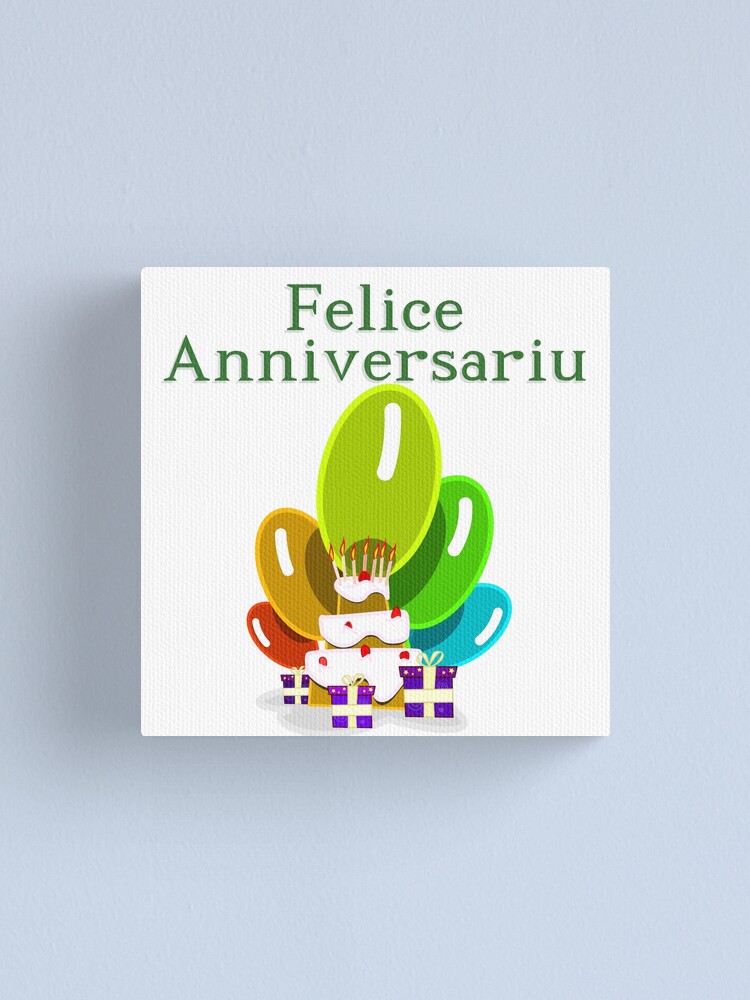 Impression Sur Toile Joyeux Anniversaire En Corso Felice Anniversariu Par Jcseijo Redbubble