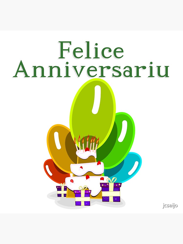 Carte De Vœux Joyeux Anniversaire En Corso Felice Anniversariu Par Jcseijo Redbubble