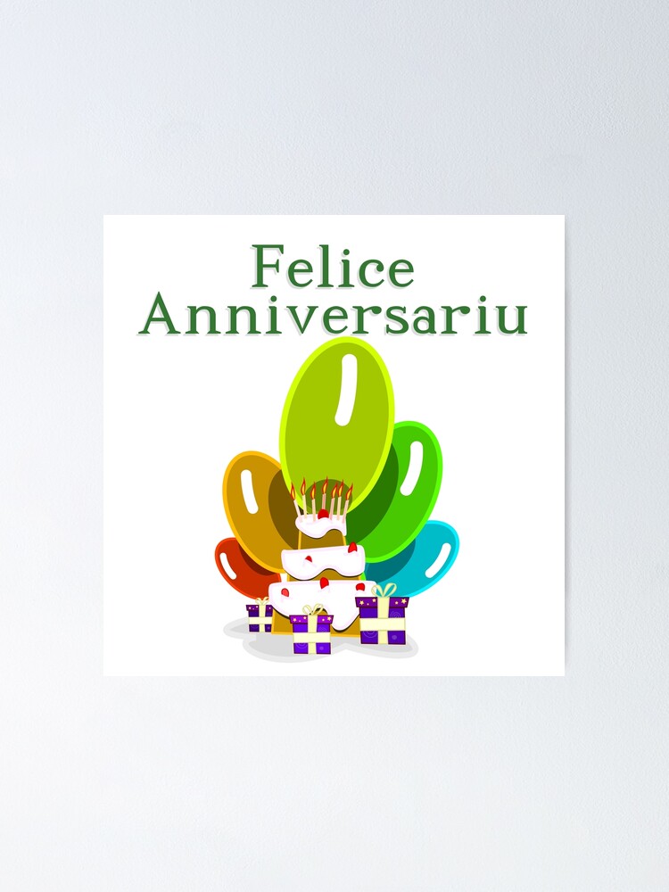 Poster Joyeux Anniversaire En Corso Felice Anniversariu Par Jcseijo Redbubble