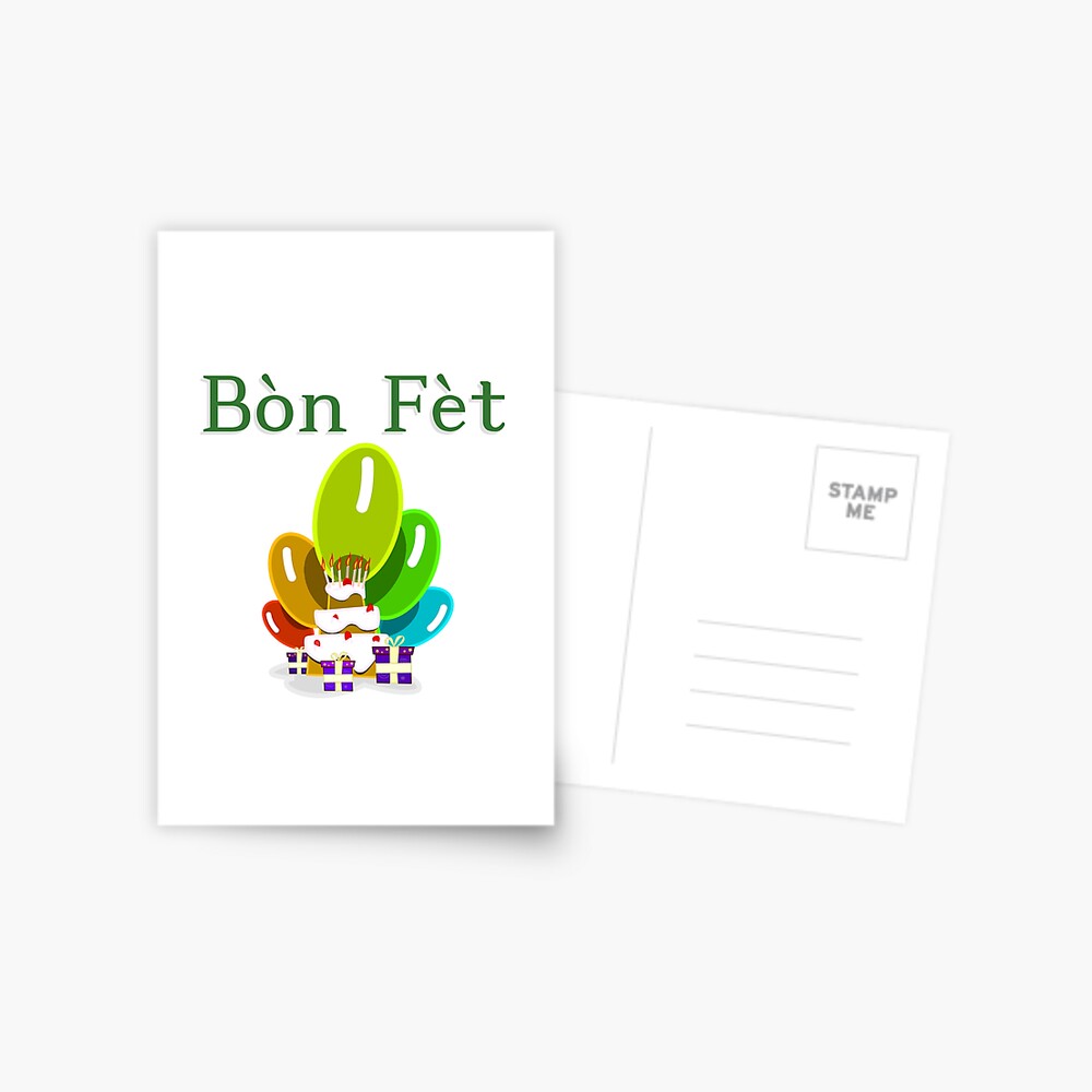 Carte De Vœux Joyeux Anniversaire En Creole Bon Fet Par Jcseijo Redbubble