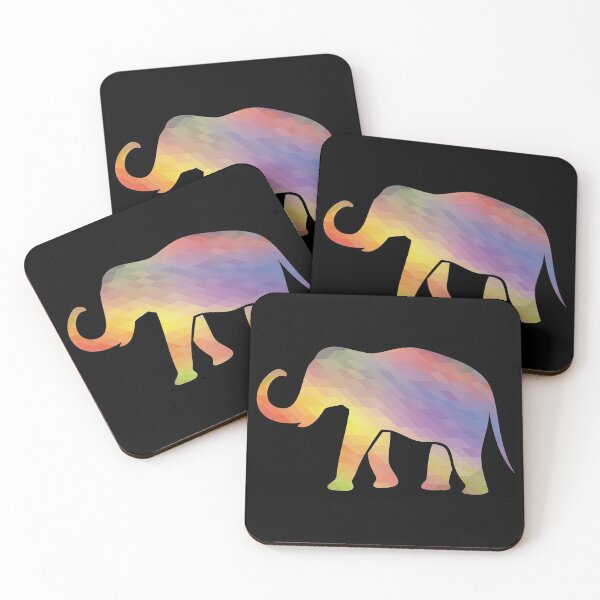 Item preview, Elephant rainbow mosaic designed and sold by titanosdesign.