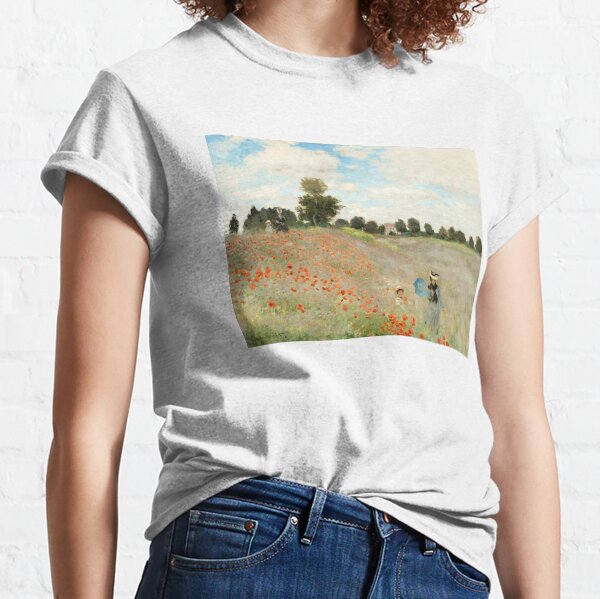 Poppy Field, Claude Monet Classic T-Shirt
