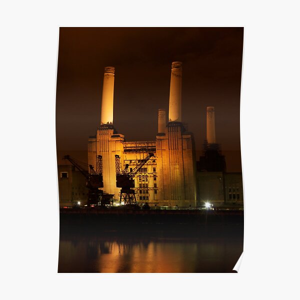 Battersea Power Station inondazione di Festival della Gran Bretagna 1951 POSTER