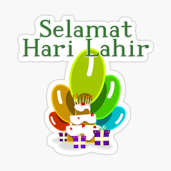 Happy Birthday In Malay Selamat Hari Lahir Sticker Jcseijo Redbubble