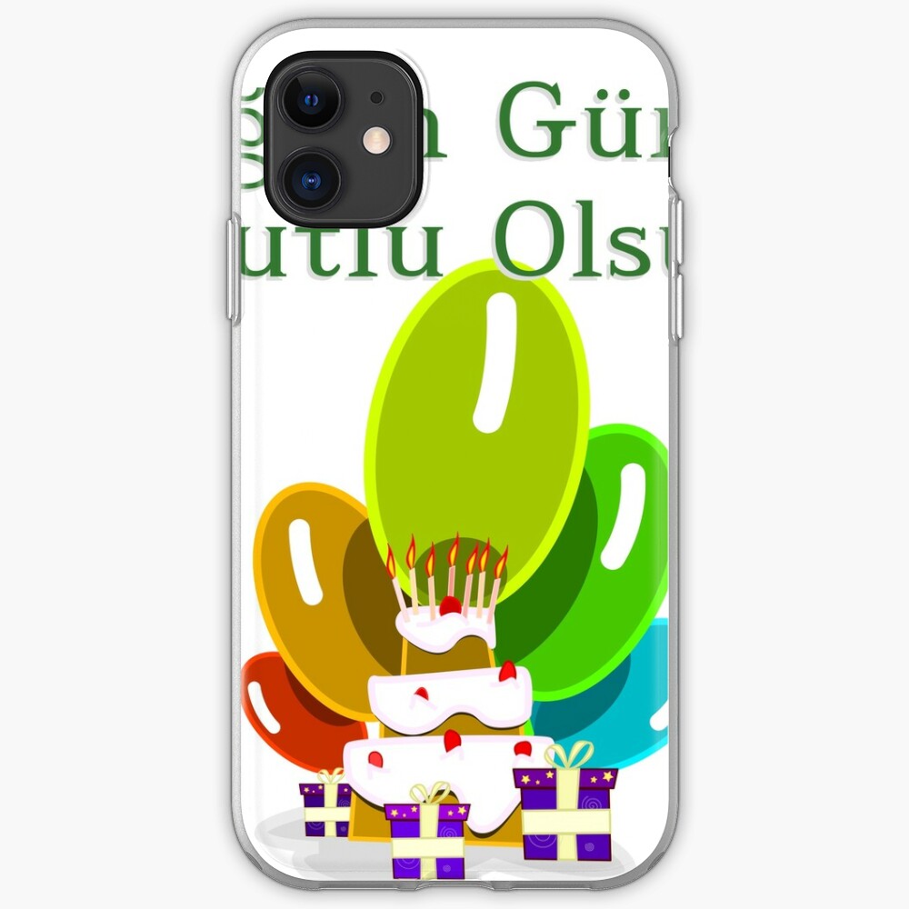 Coque Iphone Joyeux Anniversaire En Turc Dogum Gunun Kutlu Olsun Par Jcseijo Redbubble