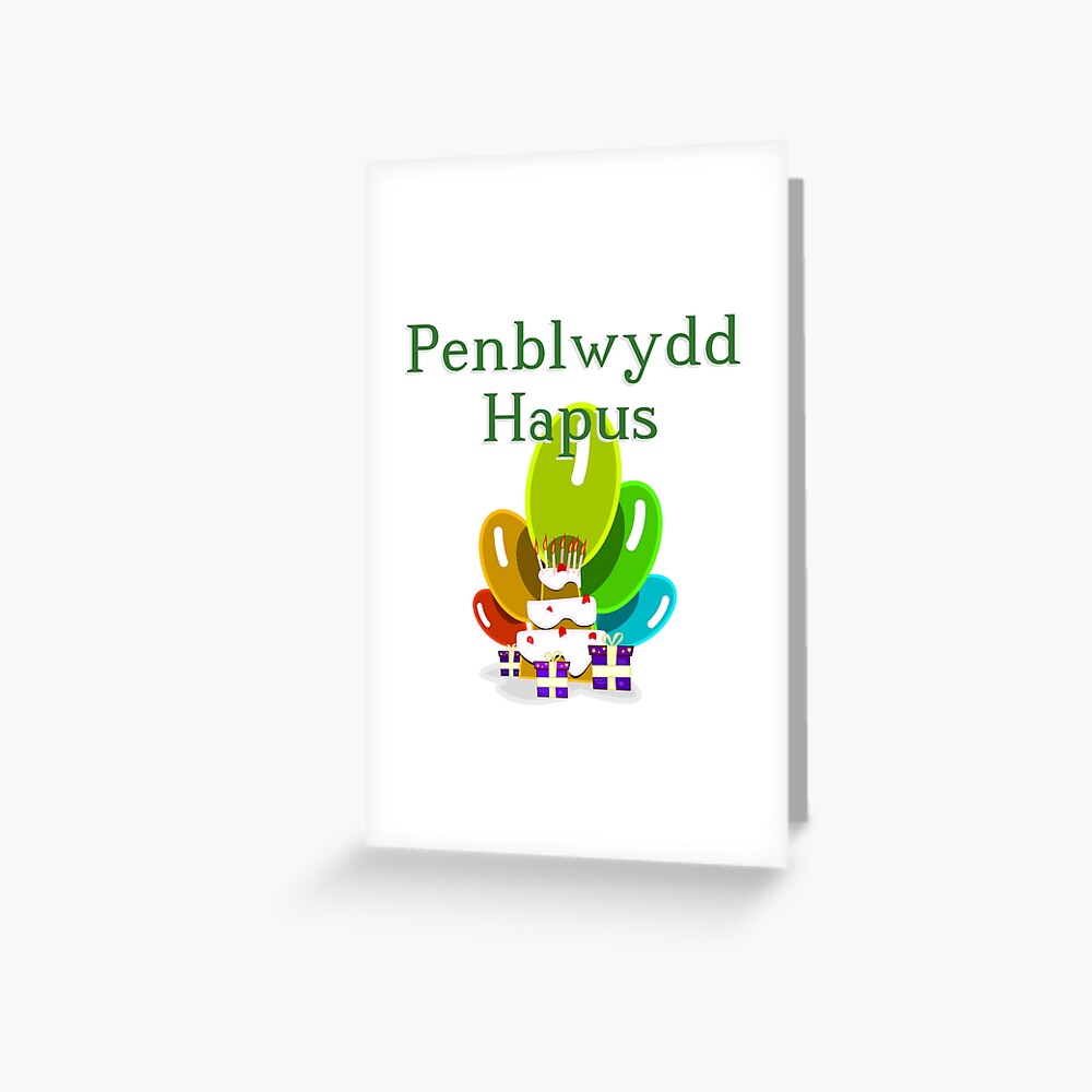 Text vereitelt in glänzend gold penblwydd hapus Welsh Geburtstagskarte Sterne 