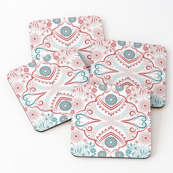 Item preview, Moroccan Floral Pattern Red designed and sold by famenxt.