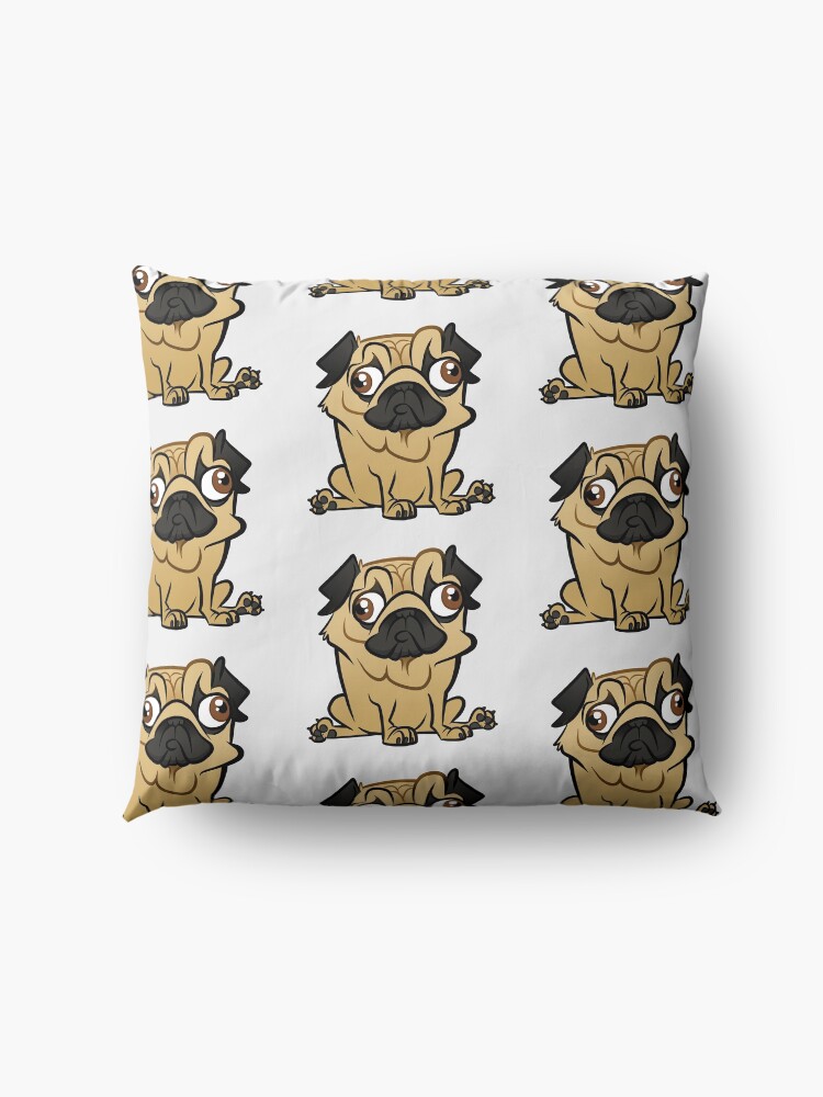 Alternate view of Pug Caricature Floor Pillow