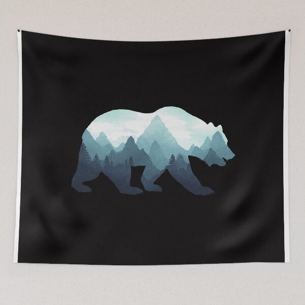 Aperçu de l'œuvre Dramabite Bear Double Exposure Grizzly Surreal Wildlife Animal créée et vendue par dramabite.