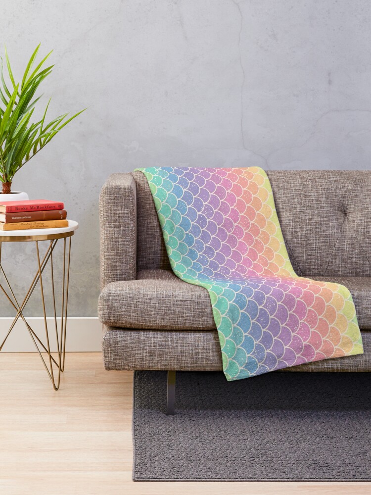 Mermaid scale throw online blanket