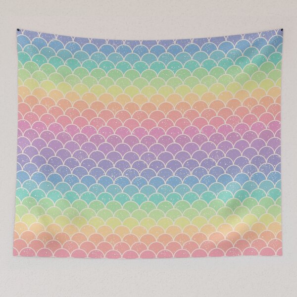 Item preview, Pastel Rainbow Glitter Mermaid Scales designed and sold by Pink Pineapple Works.