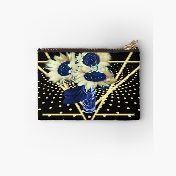 Item preview, Painted Sunflowers & Golden Triangles and Spray designed and sold by Paula Helit.