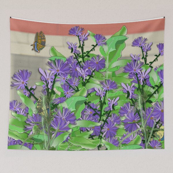 Item preview, Swallowtails Inspect Asters and Milkweed designed and sold by GreenElizabeth.