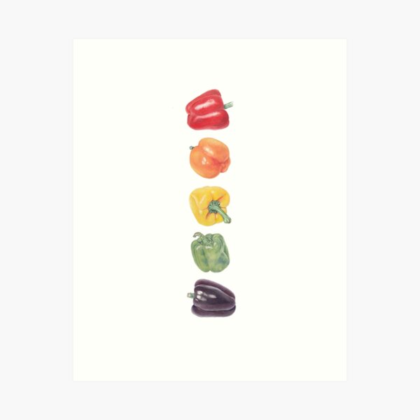 Taste the Rainbow (Bell Peppers) Art Print