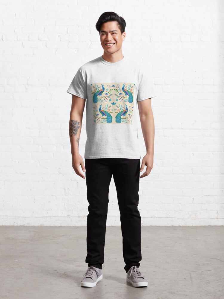 Alternate view of Folk Peacocks Classic T-Shirt