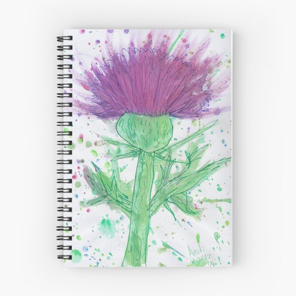 Item preview, Thistle watercolour and pen designed and sold by AndiPi.