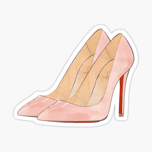 pink heels Sticker