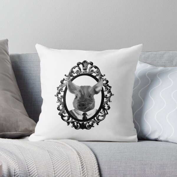 Sir Pig Throw Pillow