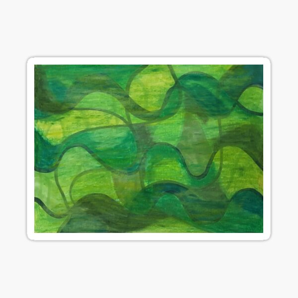 Item preview, Abstract Green Wave Connection designed and sold by Annette Marionneaux Stevenson.