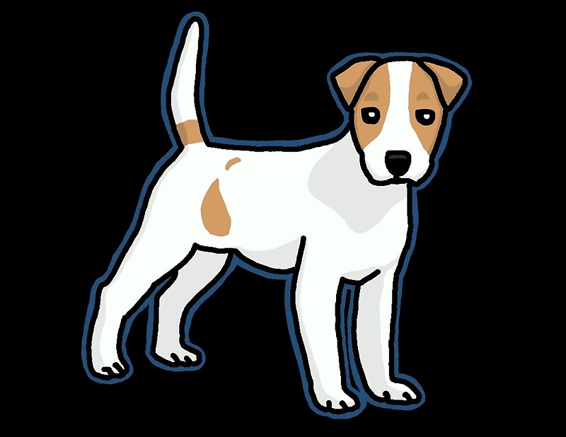 "Jack Russell Terrier, dog, cartoon" by nijess | Redbubble