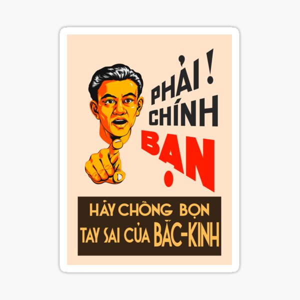 Vietnamese Propaganda. Henchmen Sticker