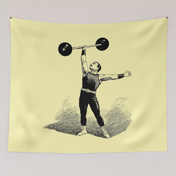 Item preview, Vintage weightlifter designed and sold by nowherenoplace.