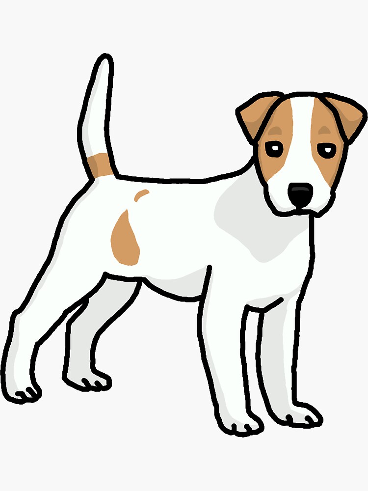 "Jack Russell Terrier, dog, cartoon" Sticker for Sale by nijess | Redbubble