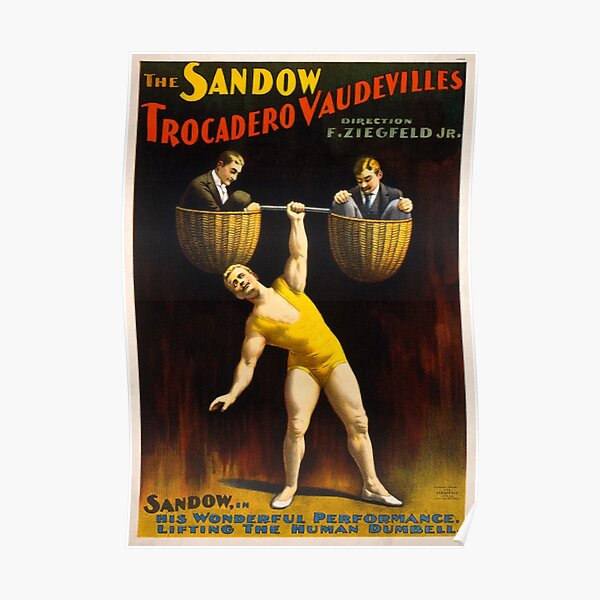 Circus Strongman Vintage Poster