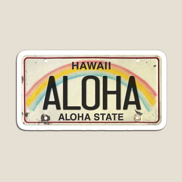 Item preview, Matrícula hawaiana vintage aloha designed and sold by northshoresign.
