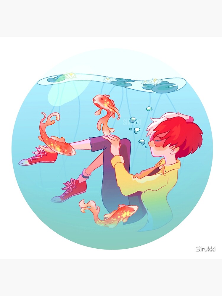 Todoroki Fish Aesthetic Greeting Card By Sirukki Redbubble