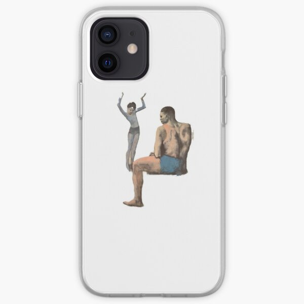 #standing #shoulder #sitting #arm #one #adult #illustration #people #strength #art #vertical #colorimage #bright #copyspace #jointbodypart #thehumanbody #naked #men #onlymen #adultsonly #muscularbuild iPhone Soft Case
