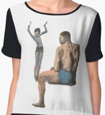 #standing #shoulder #sitting #arm #one #adult #illustration #people #strength #art #vertical #colorimage #bright #copyspace #jointbodypart #thehumanbody #naked #men #onlymen #adultsonly #muscularbuild Chiffon Top