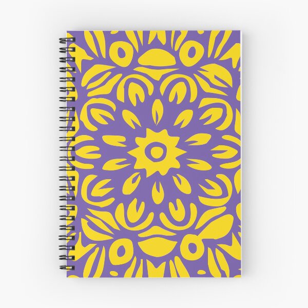 Item preview, Floral Burst, Dark Purple & Yellow Mandala 22 designed and sold by Mia Harper Design.