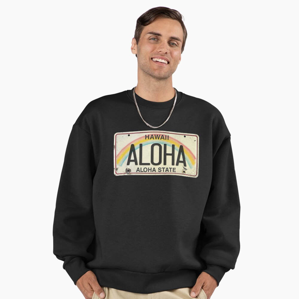 Vintage Hawaii License Plate Aloha Sticker